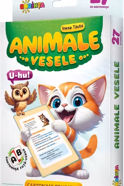 27 de cartonase educative.Animale vesele