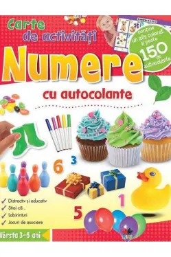 Carte de activitati cu autocolante. Numere