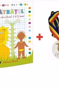 Pachet personalizat pentru finalul anului scolar: Patratel - Carte de colorat 5-6/7 ani + Medalie