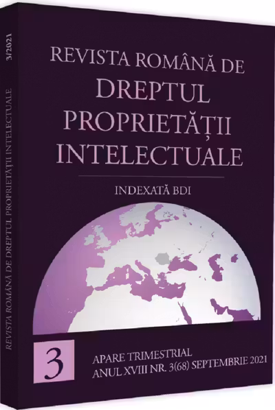 Revista română de dreptul proprietății intelectuale Nr.3 Septembrie 2021