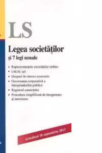 Legea societatilor si 7 legi uzuale - actualizat 10 septembrie 2013