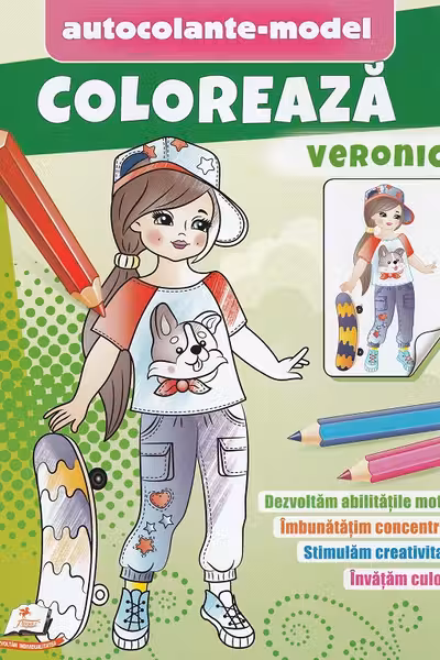 Coloreaza+autocolante Veronica