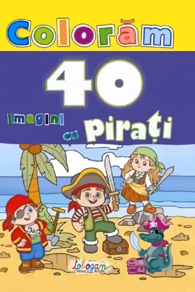 Colorăm 40 de imagini cu pirați