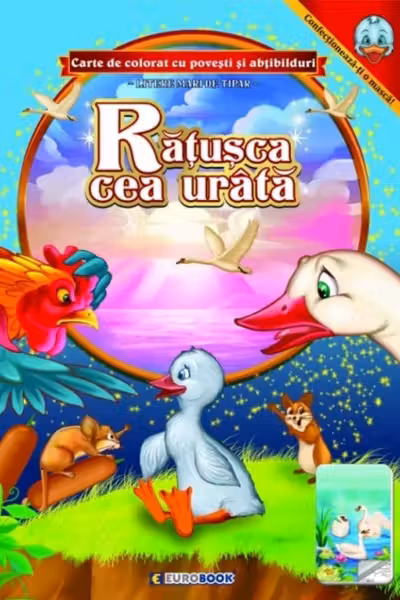 Rățușca cea urâtă. Carte de colorat cu povesti si abtibilduri