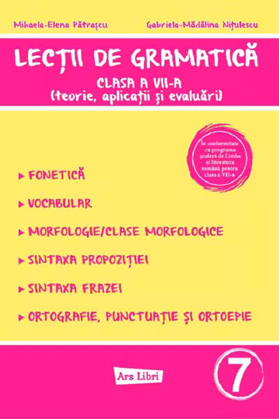 Lecții de gramatică - clasa a VII-a