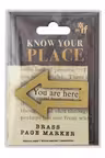 Know Your Place Bookmark Brass