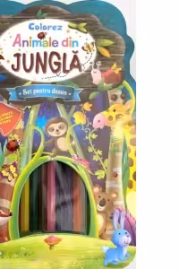 Colorez animale din jungla. Set pentru desen - Brijbasi