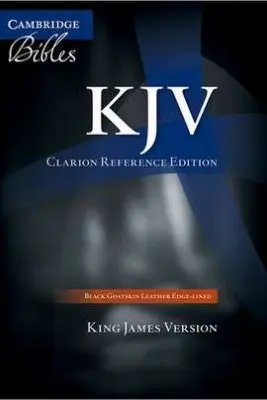 KJV Clarion Reference Bible, Black Edge-lined Goatskin Leather