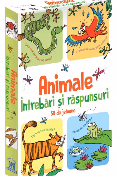 Animale. Întrebări și răspunsuri. 50 de jetoane