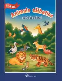 Animale salbatice. Carte de colorat