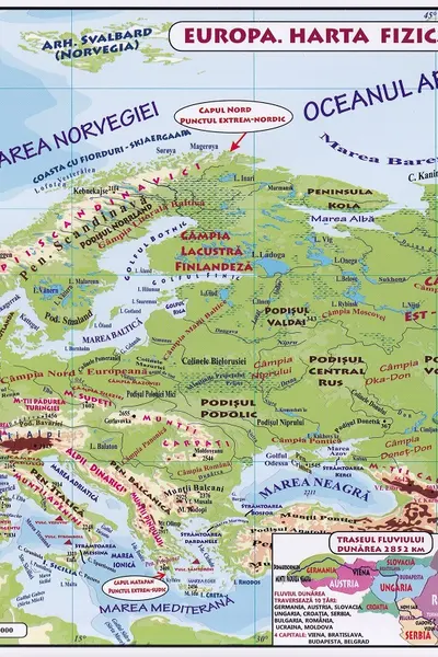 Planșă. Harta Europei A4