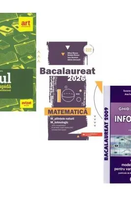 Pachet Bacalaureat 2026. Eseul. Varianta rapida de pregatire, Matematica M-stiintele-naturii si M-tehnologic si Informatica clasele 11-12, intensiv Pascal C/C++ - Liliana Paicu, Mihai Monea, Susana Galatean