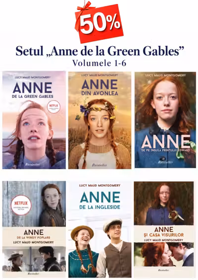 Setul de 4 cărți Anne de la Green Gables