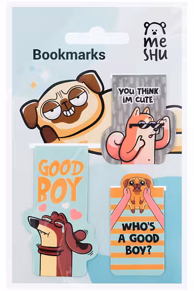 Закладки магнитные для книг 3шт. Good boy