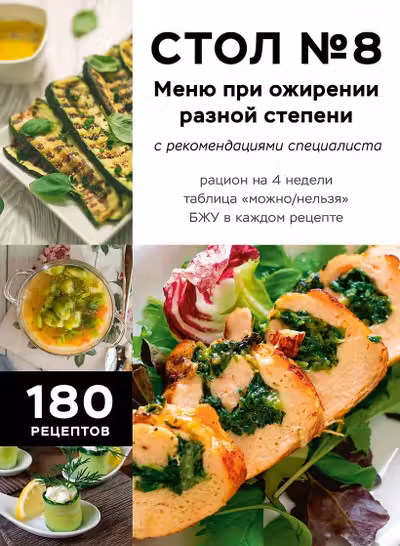 Стол №8. Меню при ожирении разной степени
