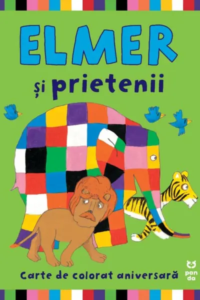 Elmer si prietenii. Carte de colorat aniversara
