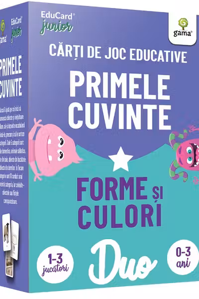 Primele cuvinte. Forme și culori. Cărți de joc educative