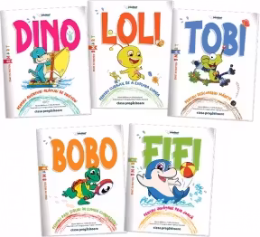 Set 5 carti: Caiet interdisciplinar pentru clasa pregatitoare (Dino, Loli, Tobi, Bobo, Fifi)