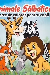 Animale salbatice. Carte de colorat pentru copii