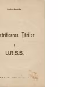 Electrificarea Tarilor, I - U.R.S.S