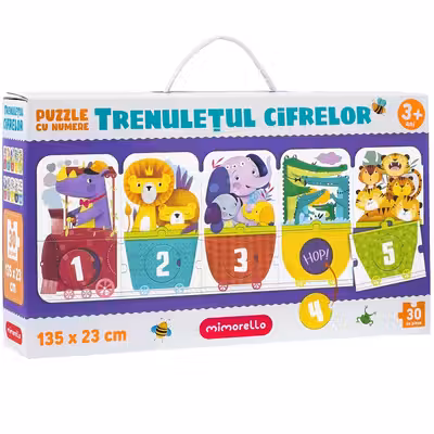 Joc educativ - Puzzle Mimorello - Trenuletul cifrelor