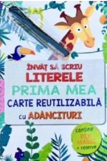 Invat sa scriu literele. Prima mea carte reutilizabila cu adancituri