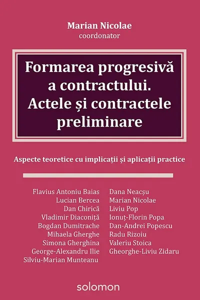 Formarea progresivă a contractului. Actele și contractele preliminare