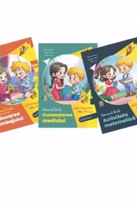 Set 3 Carti Gradinita nivel 4-5 ani: 1. Educarea limbajului; 2. Activitate matematica; 3. Cunoasterea mediului (editie 2025)