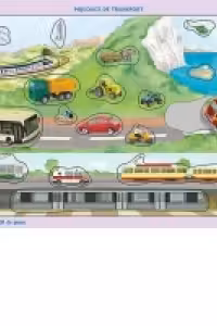 Mijloace de transport - joc didactic cu 20 de piese
