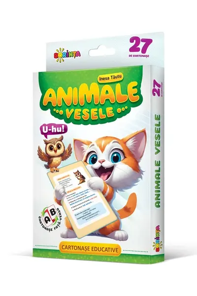 27 de cartonase educative.Animale vesele