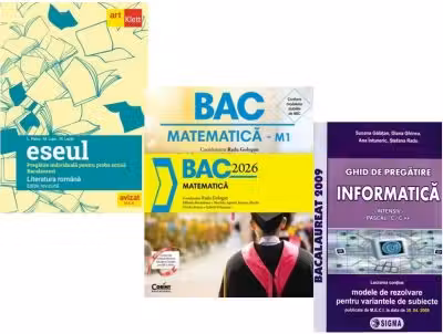 Pachet Bacalaureat 2026. Eseul. Pregatire individuala pentru proba scrisa, Matematica si Informatica. Clasele 11-12 intensiv Pascal C/C++ - Liliana Paicu, Radu Gologan, Susana Galatean