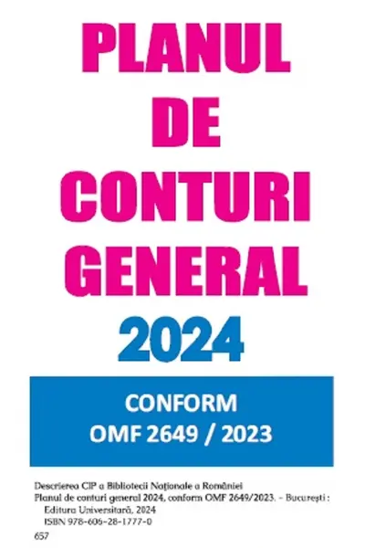 Planul de conturi general 2024, Conform OMF 2649 din 2023