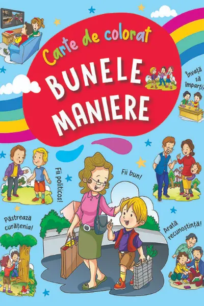 Bunele maniere - Carte de colorat 1 bleu