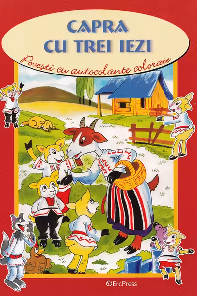Capra cu trei iezi. Povesti cu autocolante colorate