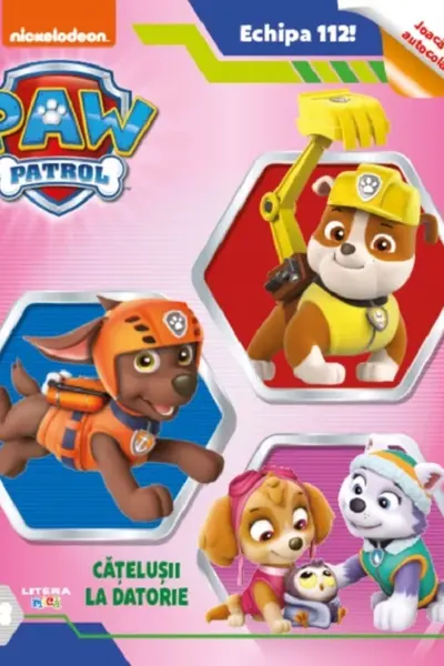 PAW Patrol. Catelusii la datorie. Joaca-te cu autocolante!