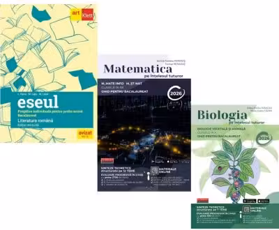 Pachet Bacalaureat 2026. Eseul regatire individuala pentru proba scrisa, Matematica pe intelesul tuturor M-mate-info, M-stiintele naturii si Biologia pe intelesul tuturor clasele 9-10 - Liliana Paicu, Teohar Mihadas, Maria Ioana Cazan