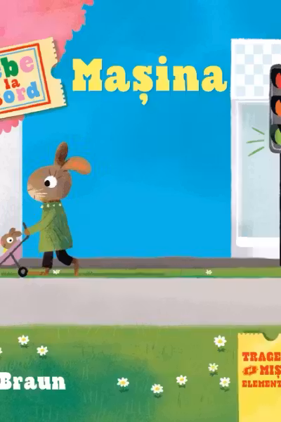 Bebe la bord. Masina