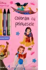 Coloram cu printesele - Carte de colorat cu creioane cerate