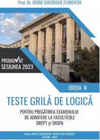 Teste grila de logica pentru pregatirea examenului de admitere 2023 la facultatile Drept si SNSPA