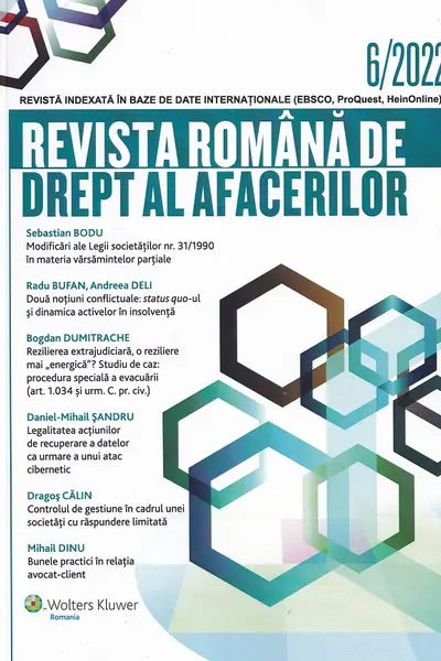 Revista Română de drept al afacerilor Nr.6/2022