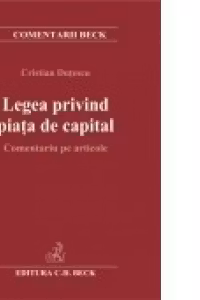 Legea privind piata de capital. Comentariu pe articole