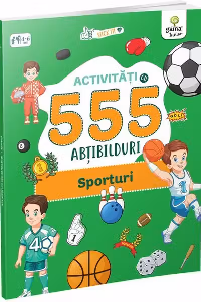 Activitati cu 555 abtibilduri - Sporturi