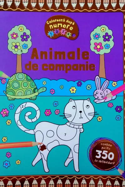 Coloreaza dupa numere. Animale de companie