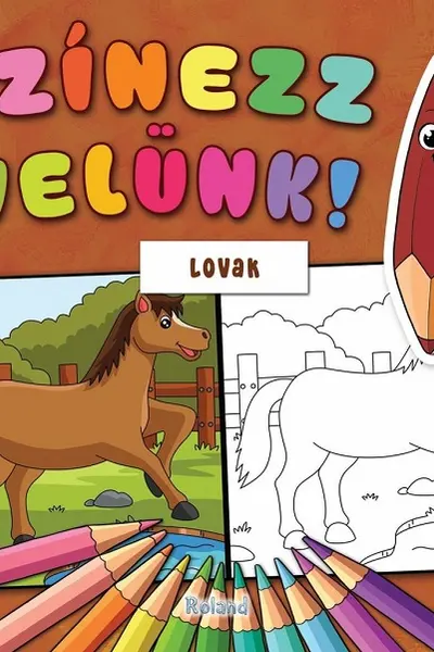 Szinezz Velünk! Lovak. Colorează cu noi. Paștele