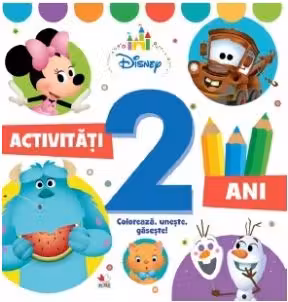 DISNEY. ACTIVITATI 2 ANI. Coloreaza uneste gaseste