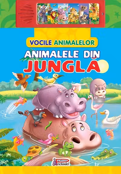 Vocile animalelor. Animale din junglă. Carte cu sunete