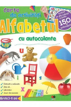 Carte de activitati - Alfabetul cu autocolante