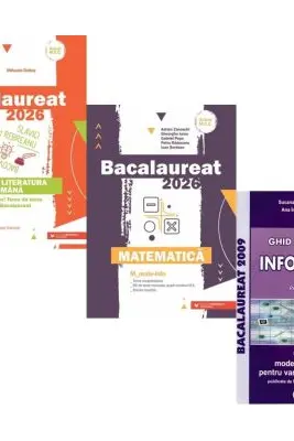 Pachet Bacalaureat 2026. Limba si literatura romana, Matematica M_Mate-Info si Informatica. Ghid de pregatire clasele 11-12 intensiv Pascal C/C++ - Mihaela Dobos, Gheorghe Iurea, Susana Galatean
