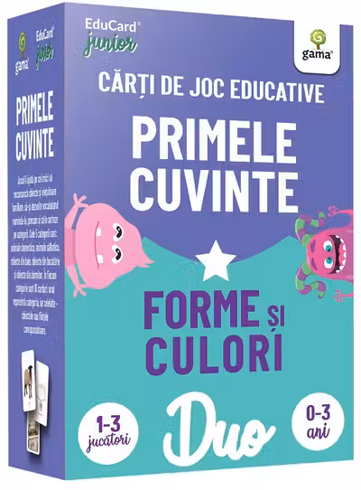 Primele cuvinte. Forme și culori. Cărți de joc educative