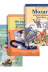Pachet Trei carti jucause despre mari oameni: 1. Mozart, dirijorul orchestrei Miau-Miau; 2. Un autobuz condus de Urmuz; 3. Aloo! Unde-i nasul meu, Picasso?